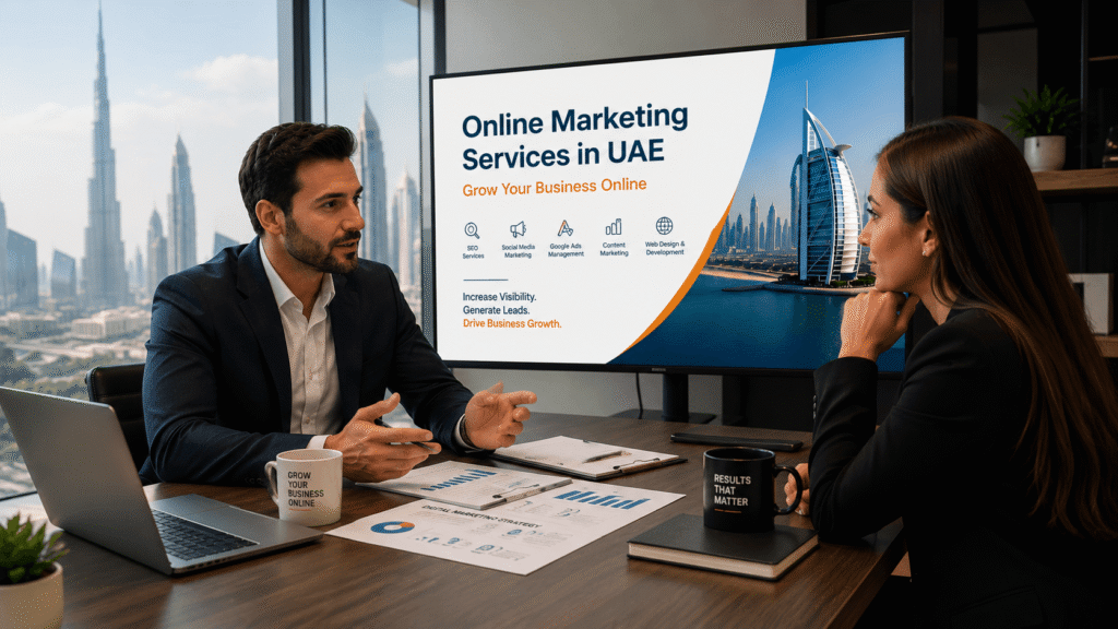 online marketing services UAE - business consultation meeting